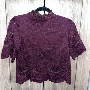 Revamped Lace Blouse - Deep Purple